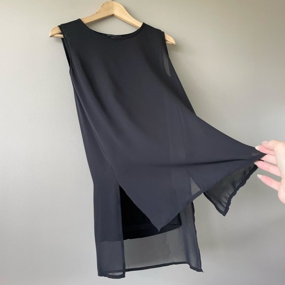 ALL SAINTS Black sleeveless top size 0 women's shirt blouse - Picture 3 of 10